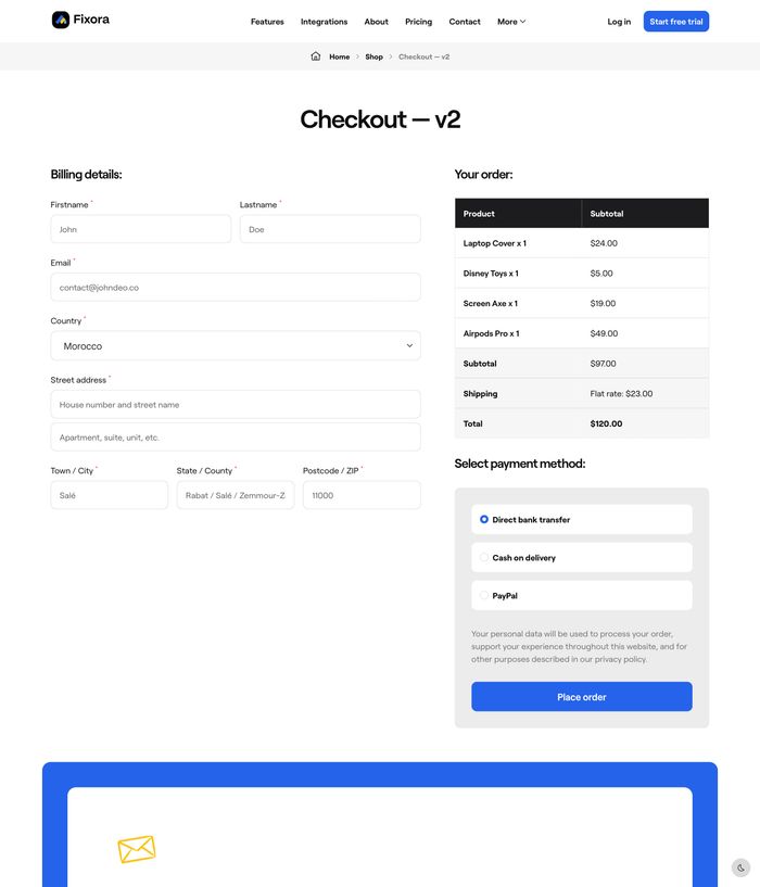 Checkout v2